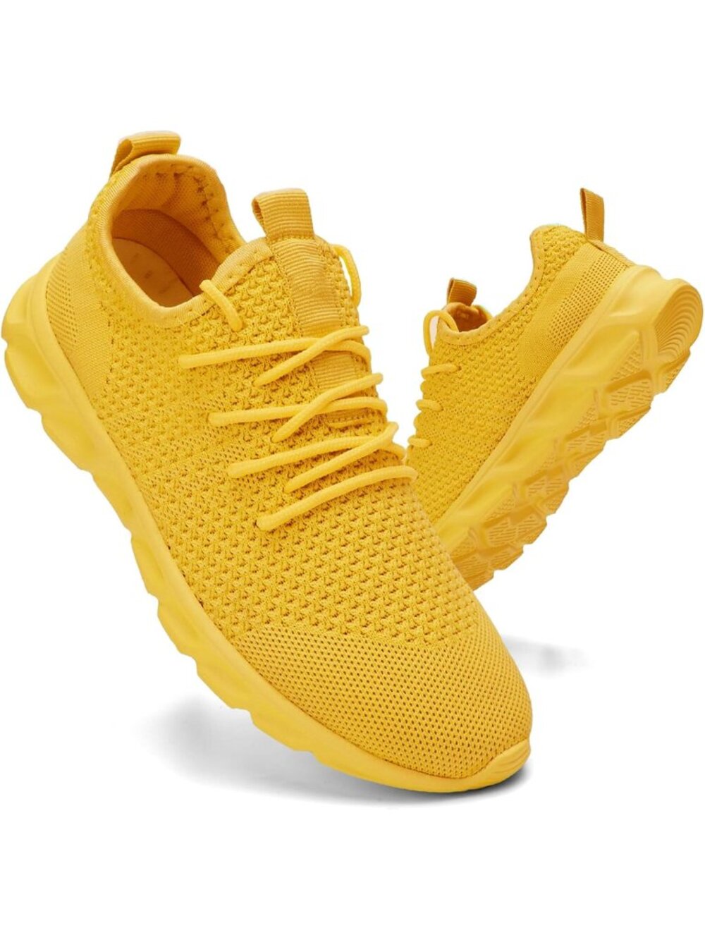 Women's Yellow Running Shoes Non Slip Athletic Tennis Gym Workout Sneakers